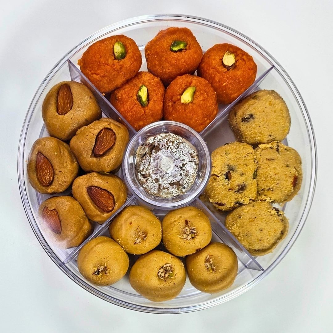 Luxurious Laddu Collection in an Elegant Acrylic Box