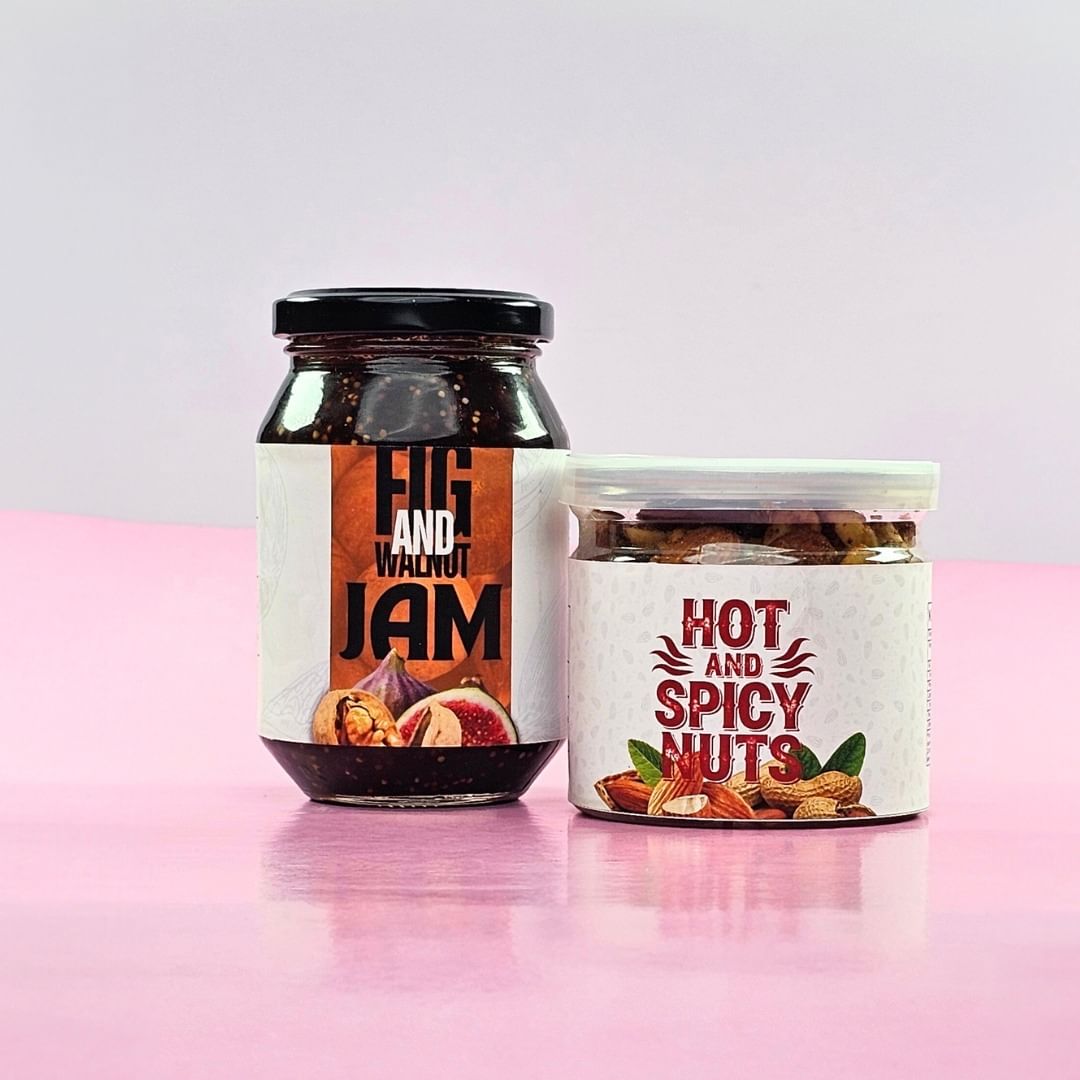 Organic Fig & Walnut Jam & Spicy Snacks