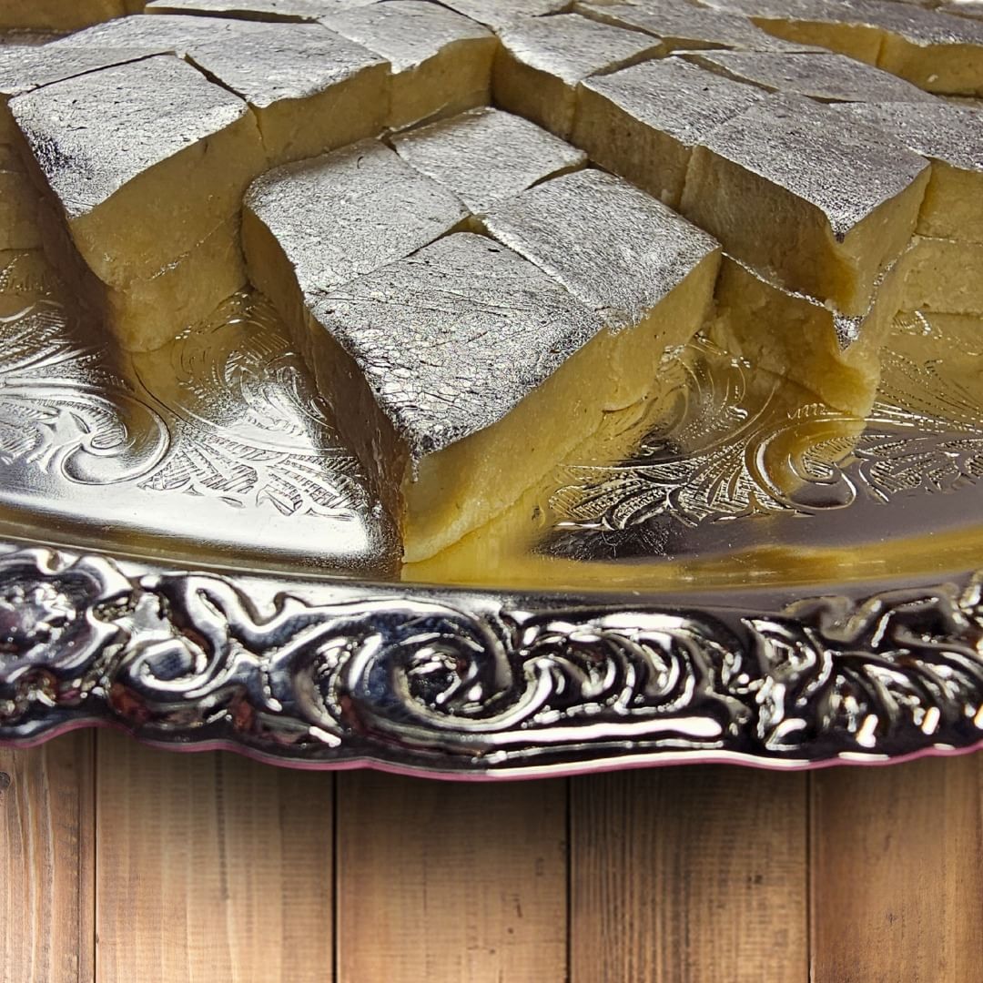  Luxurious Kaju Katli on Silver Thaal